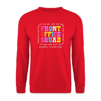 Secretary School School Secretary - Unisex Sweatshirt - red - Front - Alina (178cm) & Michal (187cm)