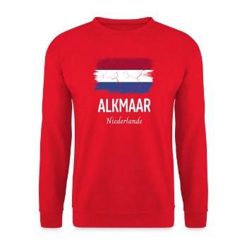 Alkmaar - Unisex Pullover - Rot - Vorne - Alina (178cm) & Michal (187cm)