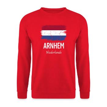Arnhem - Unisex Sweatshirt - red - Front - Alina (178cm) & Michal (187cm)