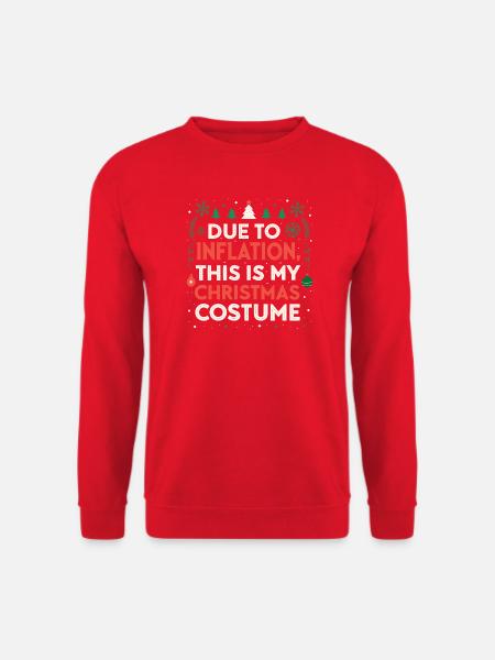 Weihnachtskostüm angesichts der Inflation - Unisex Pullover - Rot
