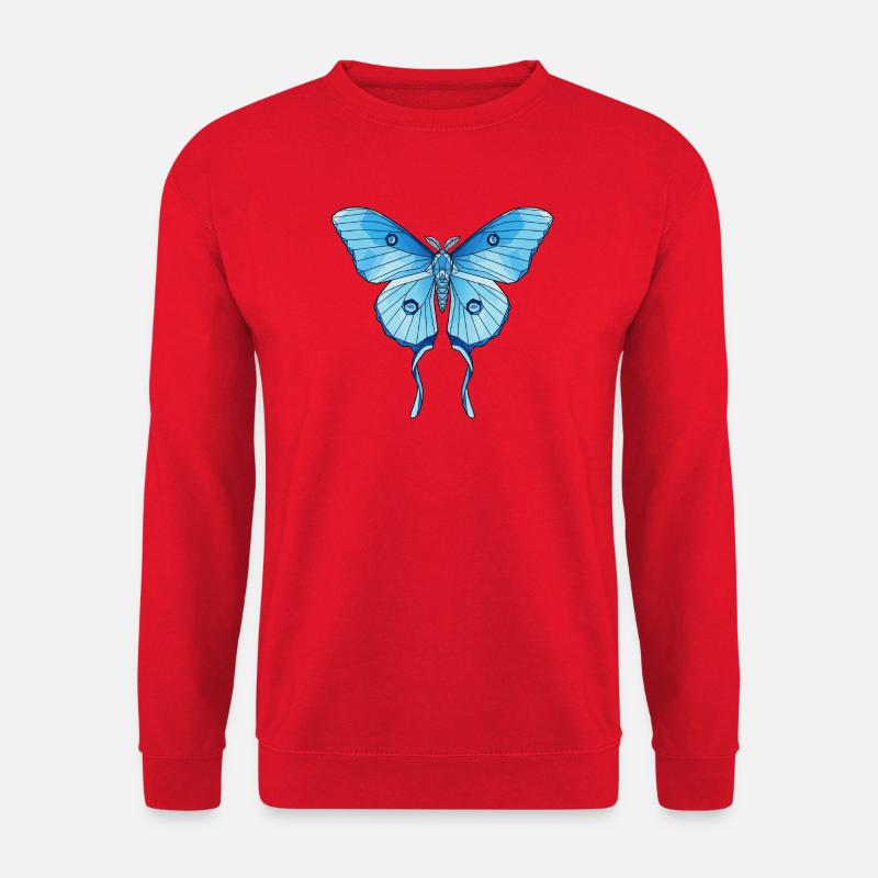 Geometrischer Blauer Schmetterling - Unisex Pullover - Rot