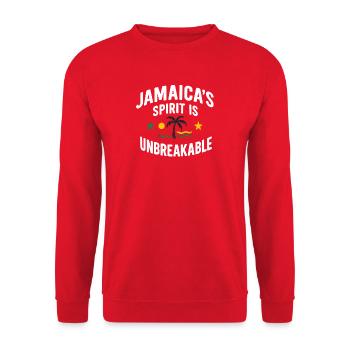 Jamaica Spirit Unbreakable, Jamaican  - Unisex Sweatshirt - red - Front - Alina (178cm) & Michal (187cm)