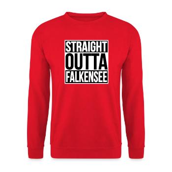 Tout droit sorti de Falkensee - Sweat-shirt Unisexe - rouge - Devant - Alina (178cm) & Michal (187cm)