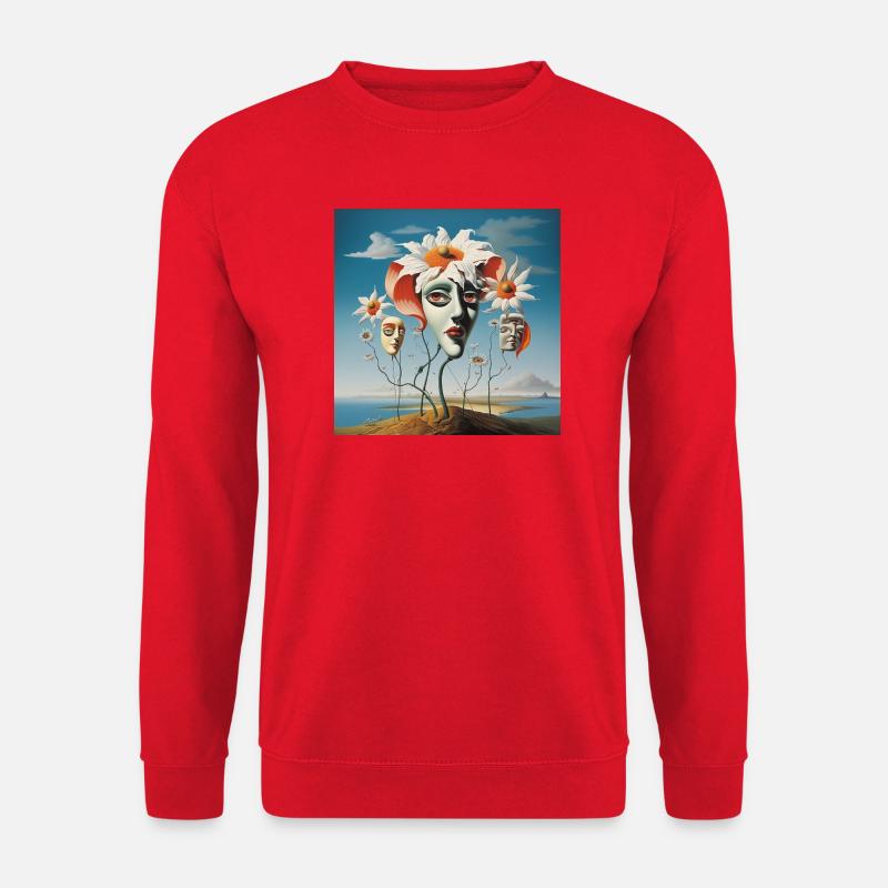 Blütenmasken Traum - Unisex Pullover - Rot