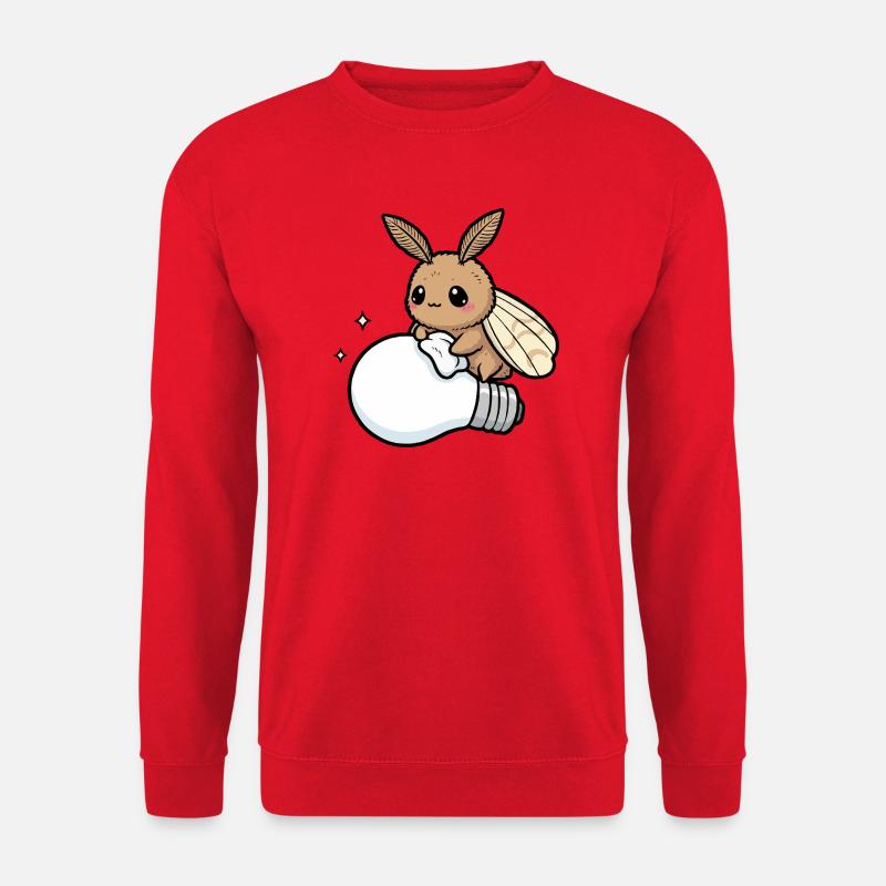Motte poliert Lampe - Unisex Pullover - Rot