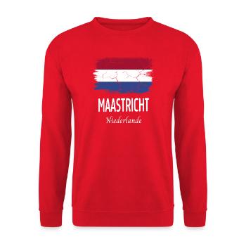 Maastricht - Unisex Pullover - Rot - Vorne - Alina (178cm) & Michal (187cm)