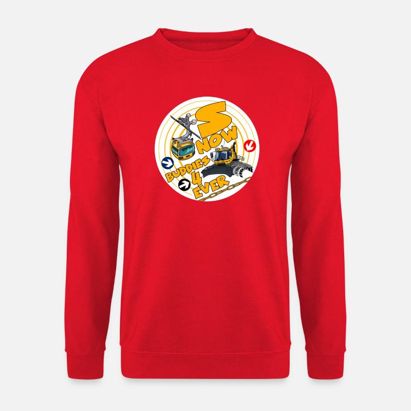 1423-SNOW_BUDDIES_4_EVER_geel-Buchstaben - Unisex Pullover - Rot