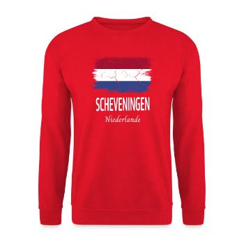 Scheveningen - Unisex Pullover - Rot - Vorne - Alina (178cm) & Michal (187cm)