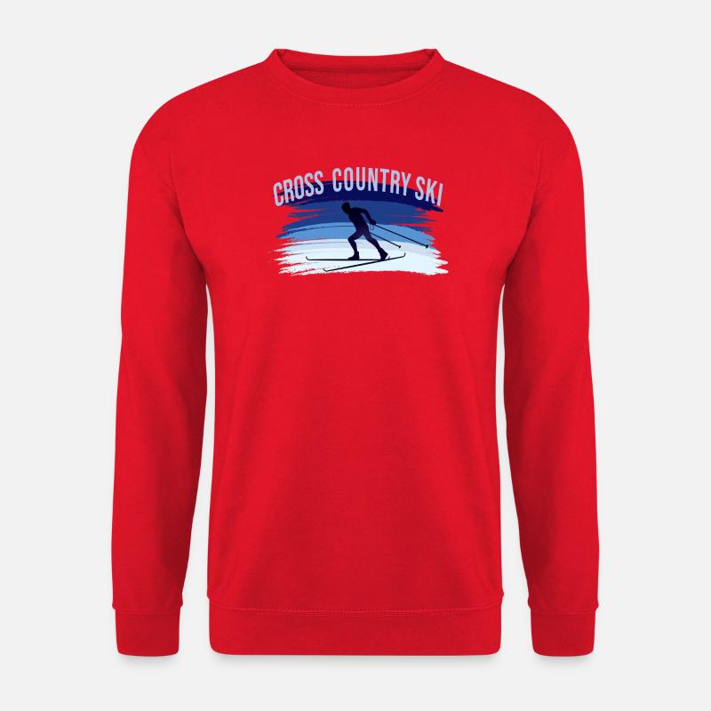 Ski Langlauf - Unisex Pullover - Rot