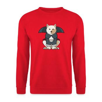 Kishu Inu Halloween Costume de chien vampire - Sweat-shirt Unisexe - rouge - Devant - Alina (178cm) & Michal (187cm)