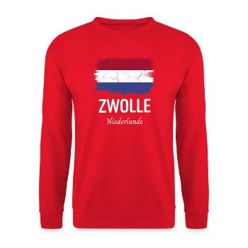 Zwolle - Unisex Pullover - Rot - Vorne - Alina (178cm) & Michal (187cm)
