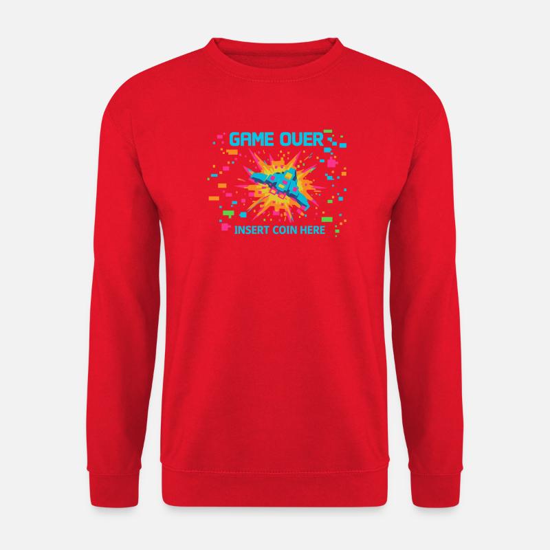 Game Over Neon Arcade Game - Unisex Pullover - Rot