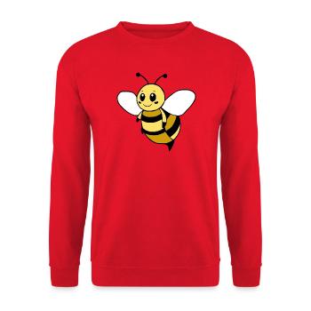Cute Bee T-Shirt Funny Design Beekeeper - Unisex Sweatshirt - red - Front - Alina (178cm) & Michal (187cm)