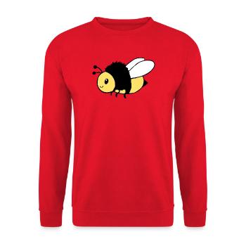 Cute Bee T-Shirt Funny Design Beekeeper - Unisex Sweatshirt - red - Front - Alina (178cm) & Michal (187cm)