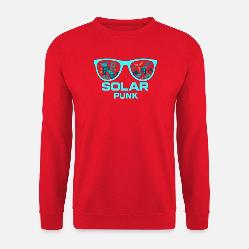 Solarpunk Vision - Unisex Pullover - Rot