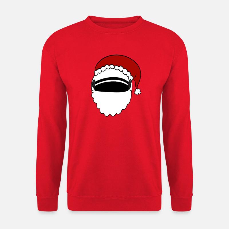 Weihnachtsmann Helm  - Unisex Pullover - Rot