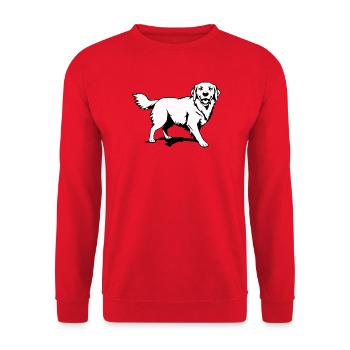 Golden Retriever Dogs T-shirt Gift - Unisex Sweatshirt - red - Front - Alina (178cm) & Michal (187cm)