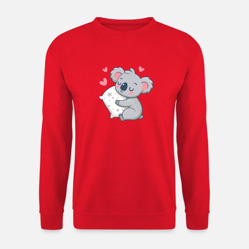 Kuscheliger Koala und Sternenkissen - Unisex Pullover - Rot