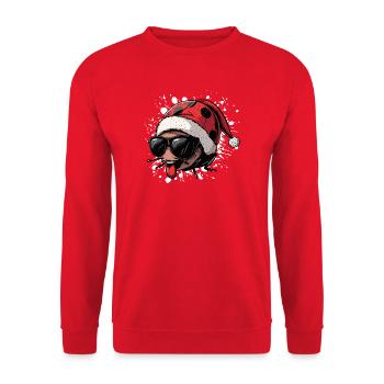 Ladybug Christmas Funny - Unisex Sweatshirt - red - Front - Alina (178cm) & Michal (187cm)