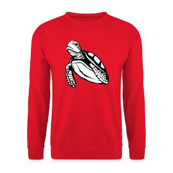 Turtle Turtles T-shirt Gift - Unisex Sweatshirt - red - Front - Alina (178cm) & Michal (187cm)