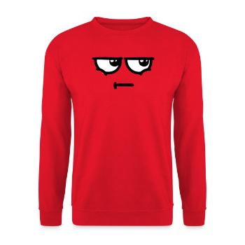 not amused - Unisex Sweatshirt - red - Front - Alina (178cm) & Michal (187cm)