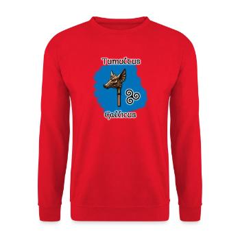 Tumultus Gallicus - Unisex Sweatshirt - red - Front - Alina (178cm) & Michal (187cm)