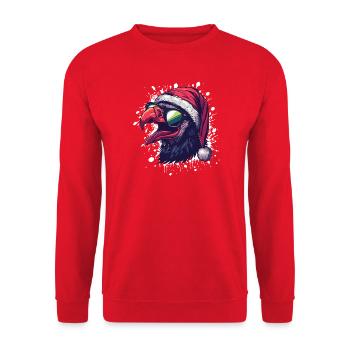 Harpie oiseau Noël drôle d’aigle - Sweat-shirt Unisexe - rouge - Devant - Alina (178cm) & Michal (187cm)