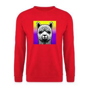 Alpaka - Unisex Pullover - Rot - Vorne - Alina (178cm) & Michal (187cm)