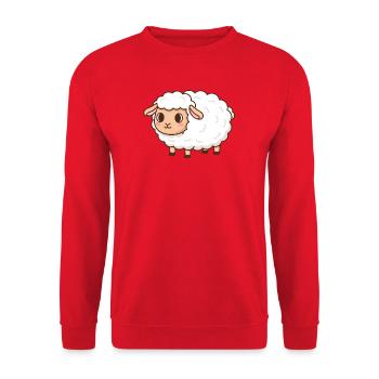 Sheep - Unisex Sweatshirt - red - Front - Alina (178cm) & Michal (187cm)