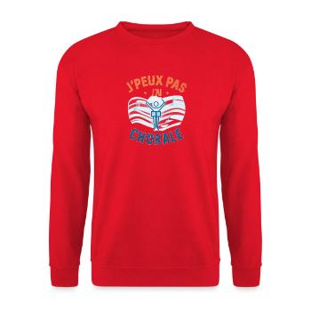 I can't I have a choir - Unisex Sweatshirt - red - Front - Alina (178cm) & Michal (187cm)