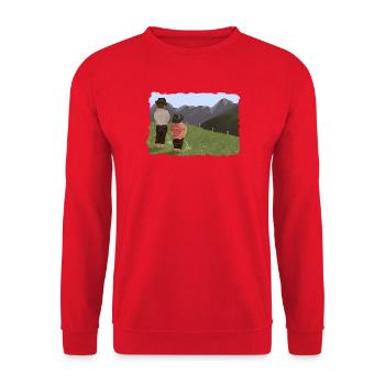 Biesler - Unisex Sweatshirt - red - Front - Alina (178cm) & Michal (187cm)