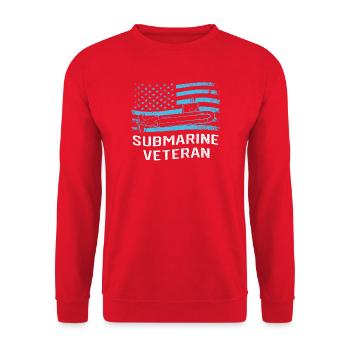 5. Juli Uboot Submarine Veteran Marine USA - Unisex Pullover - Rot - Vorne - Alina (178cm) & Michal (187cm)