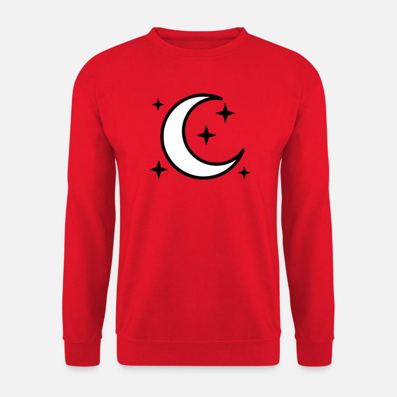 Mondsichel & Sterne | Magische Nacht - Unisex Pullover - Rot