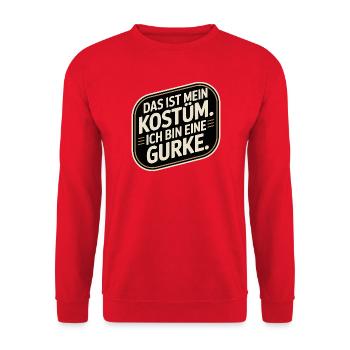 Concombre C’est mon concombre Costume Carnaval Carnaval - Sweat-shirt Unisexe - rouge - Devant - Alina (178cm) & Michal (187cm)
