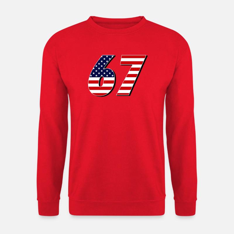 Siebenundsechzig, 67, 6, 7 - Unisex Pullover - Rot