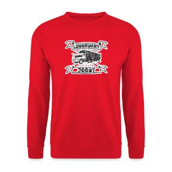 First name Joost - Unisex Sweatshirt - red - Front - Alina (178cm) & Michal (187cm)