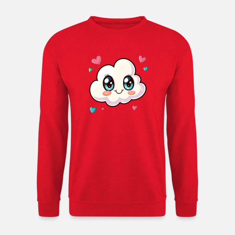 Kuschelige Wolke mit Herzchen - Unisex Pullover - Rot