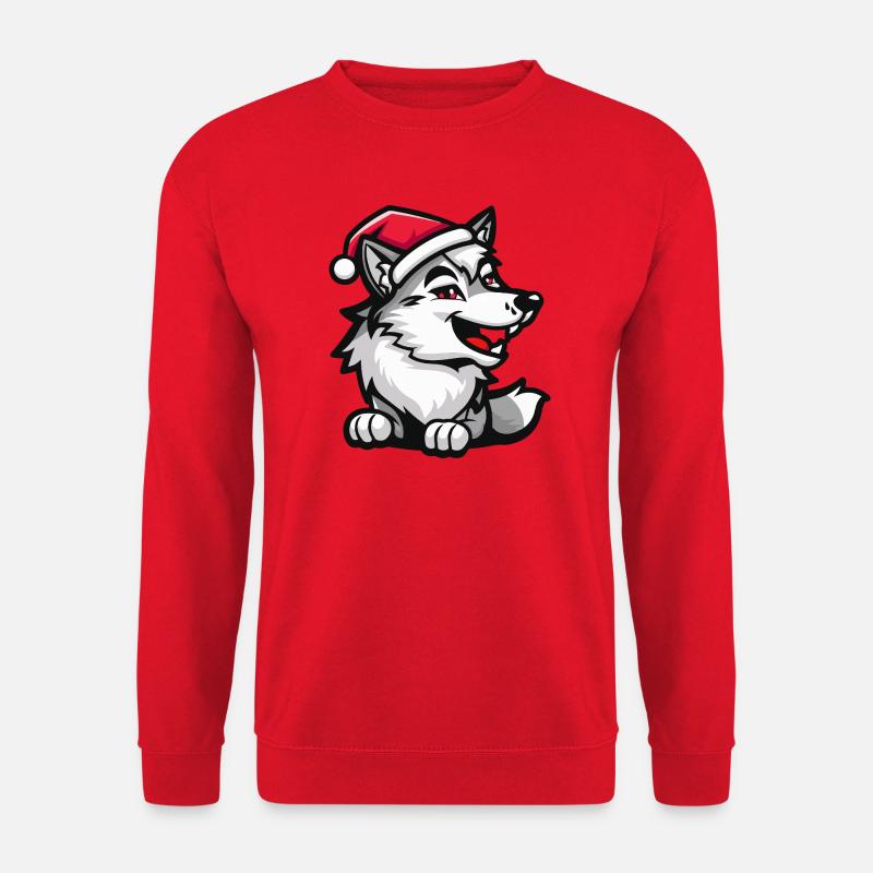 Wolf Weihnachten - Unisex Pullover - Rot