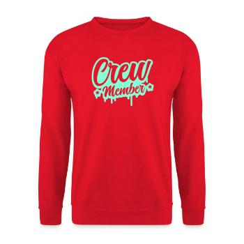 Script Spritz des membres de l’équipage - Sweat-shirt Unisexe - rouge - Devant - Alina (178cm) & Michal (187cm)