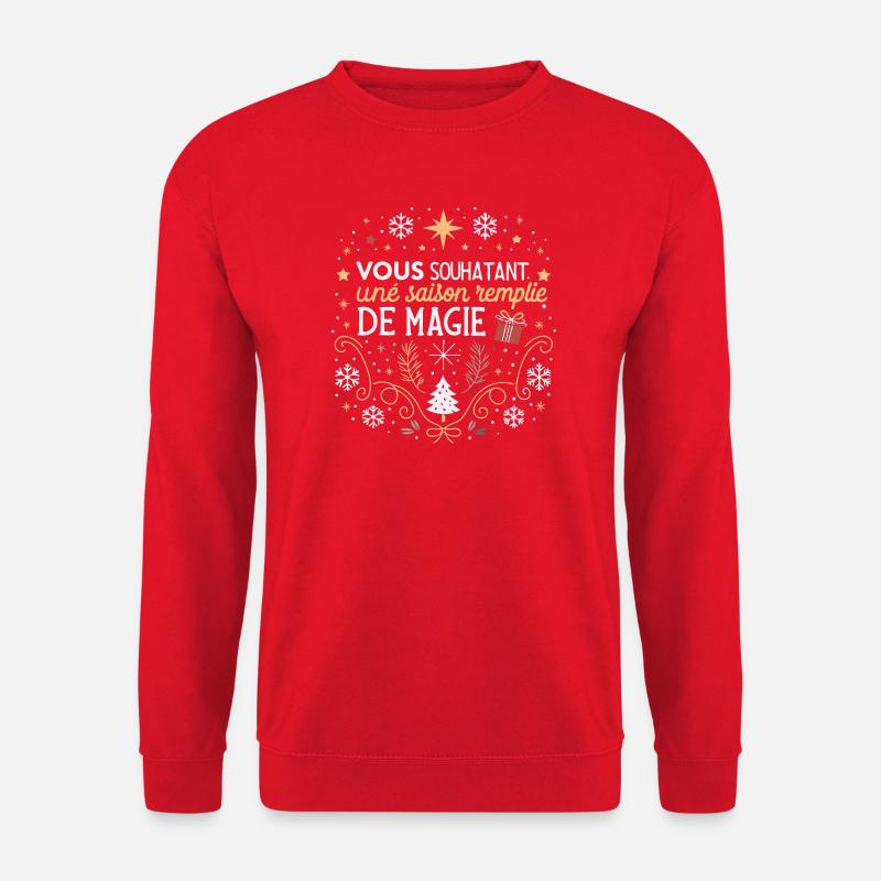 Magical season and festive magic - Unisex Sweatshirt - red
