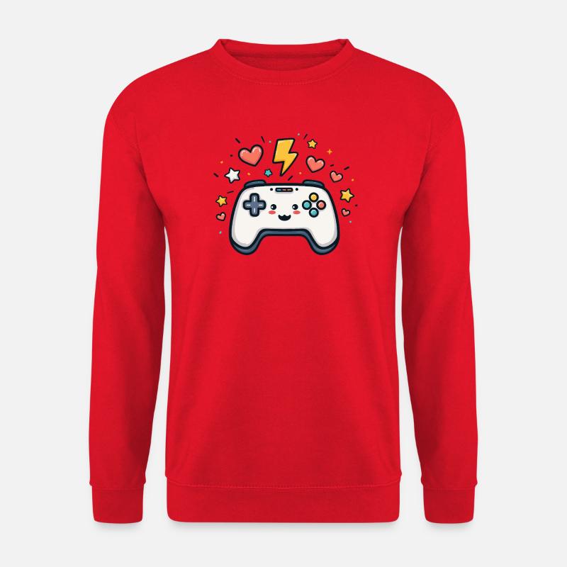 Kawaii Game Controller Sparkling - Unisex Sweatshirt - red