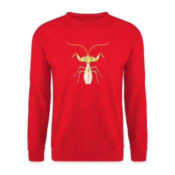 Goldenes tropisches Insekt–exotische Teufelsblume - Unisex Pullover - Rot - Vorne - Alina (178cm) & Michal (187cm)