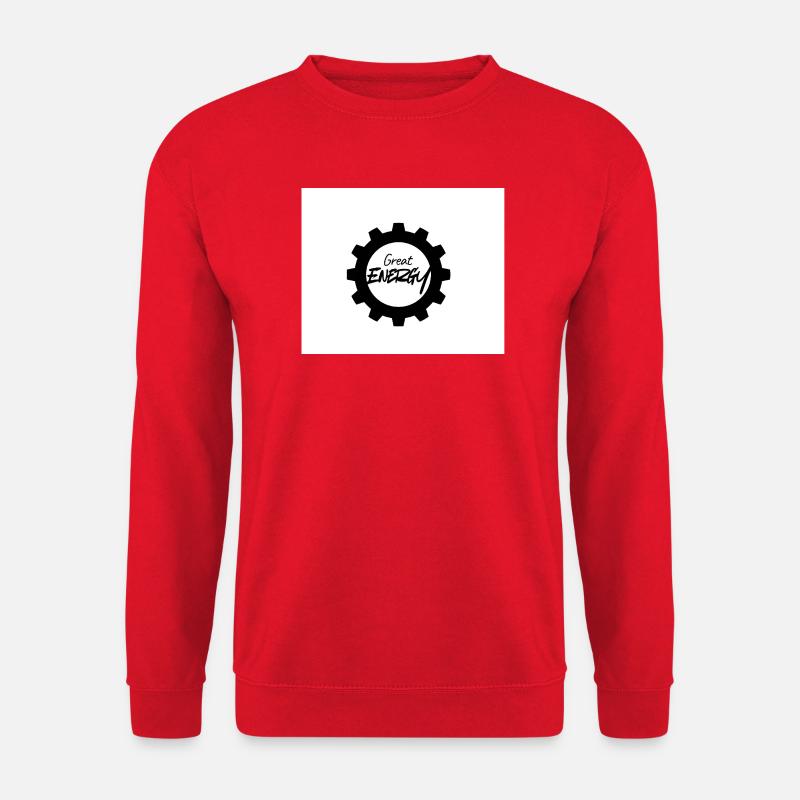 Große Energie Gear Muster - Unisex Pullover - Rot