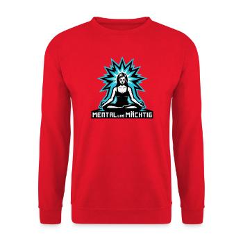 Mental und Mächtig frau - Sweat-shirt Unisexe - rouge - Devant - Alina (178cm) & Michal (187cm)