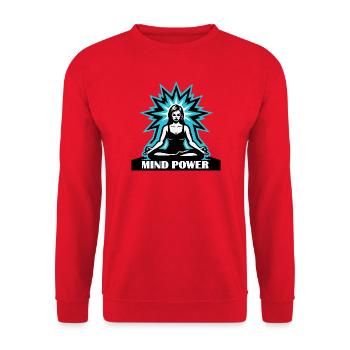 Mind power woman - Unisex Sweatshirt - red - Front - Alina (178cm) & Michal (187cm)