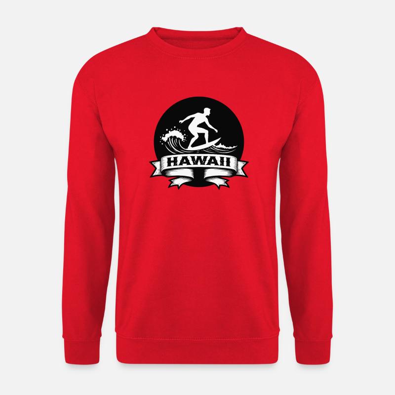 Surfer Hawaii Wellenbanner - Unisex Pullover - Rot