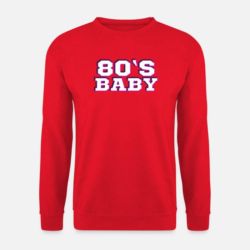 80er - Unisex Pullover - Rot