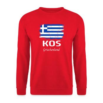 Kos - Unisex Pullover - Rot - Vorne - Alina (178cm) & Michal (187cm)