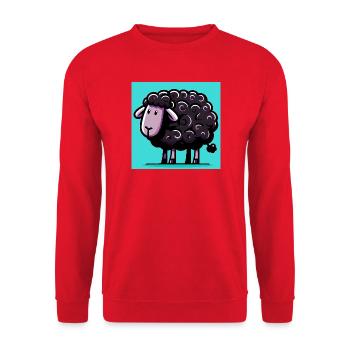 Schwarzes Schaf - Unisex Pullover - Rot - Vorne - Alina (178cm) & Michal (187cm)
