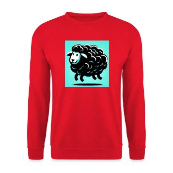 Black Sheep - Unisex Sweatshirt - red - Front - Alina (178cm) & Michal (187cm)